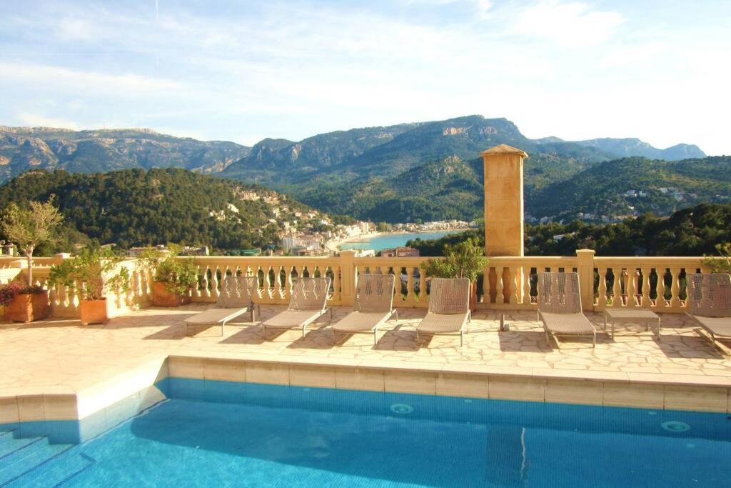Apartamento gran terraza privada y vistas al mar Puerto de Sóller Exterior foto